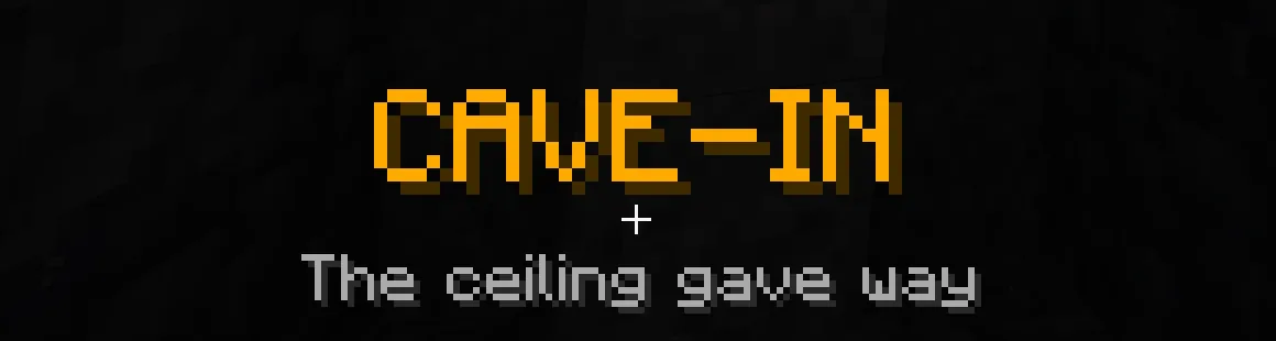 Title CAVE-IN, the ceiling gave way